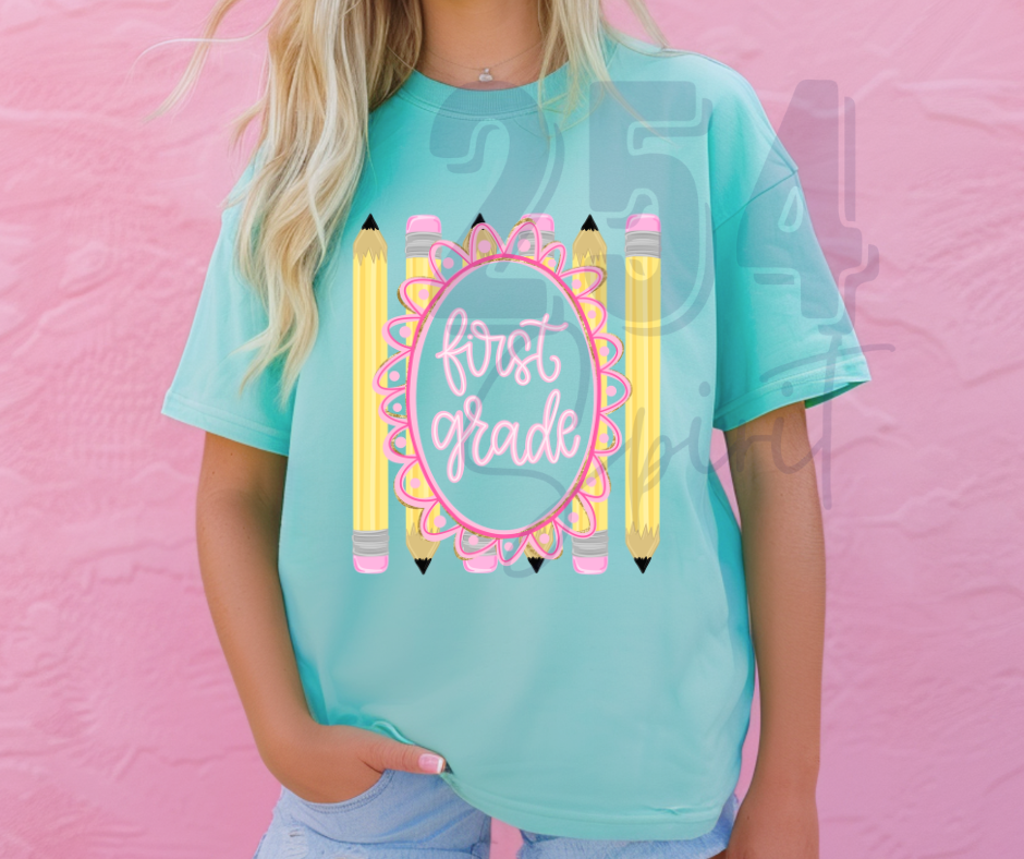 FIRST GRADE PENCILS TEE