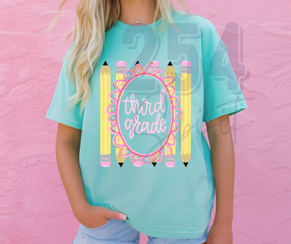 THIRD GRADE PENCILS TEE