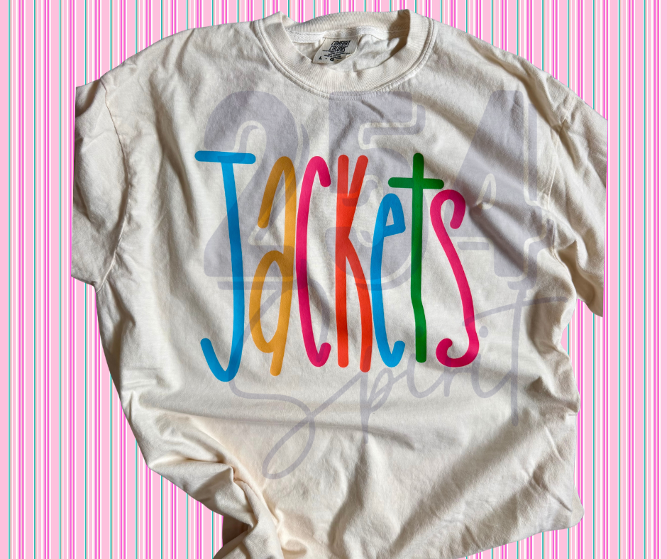 JACKETS MULTI COLORED IVORY TEE