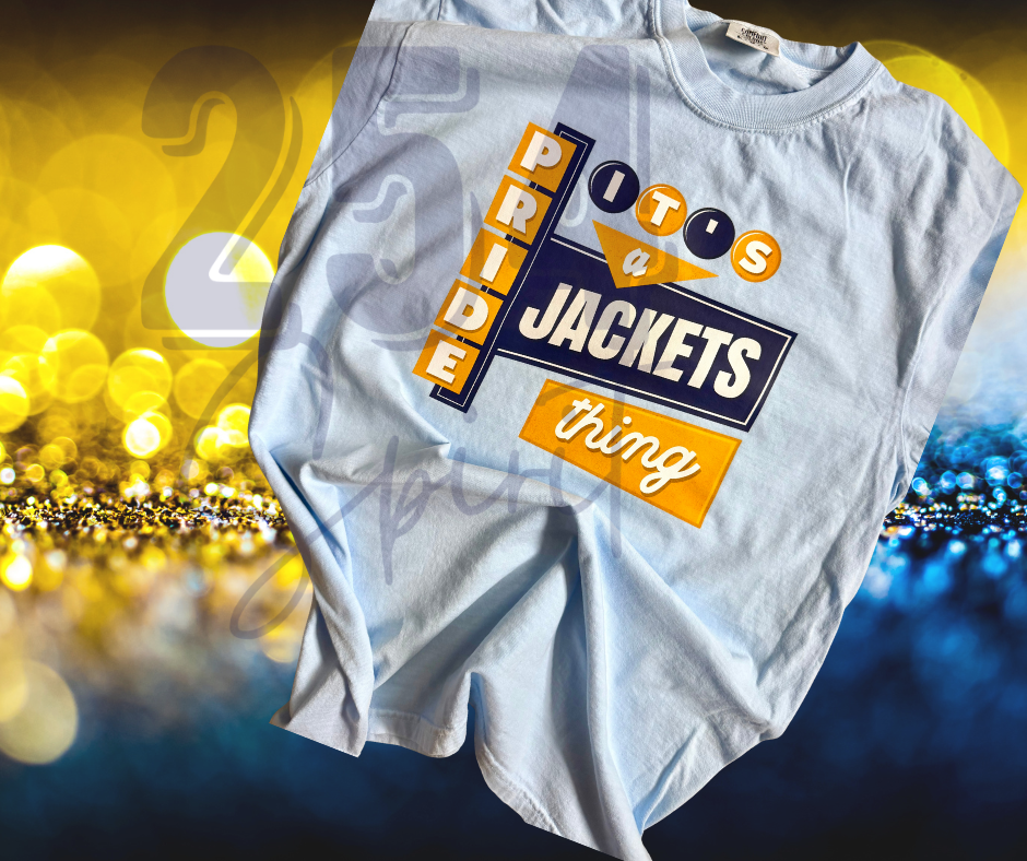 IT'S A JACKETS PRIDE THING BLUE TEE
