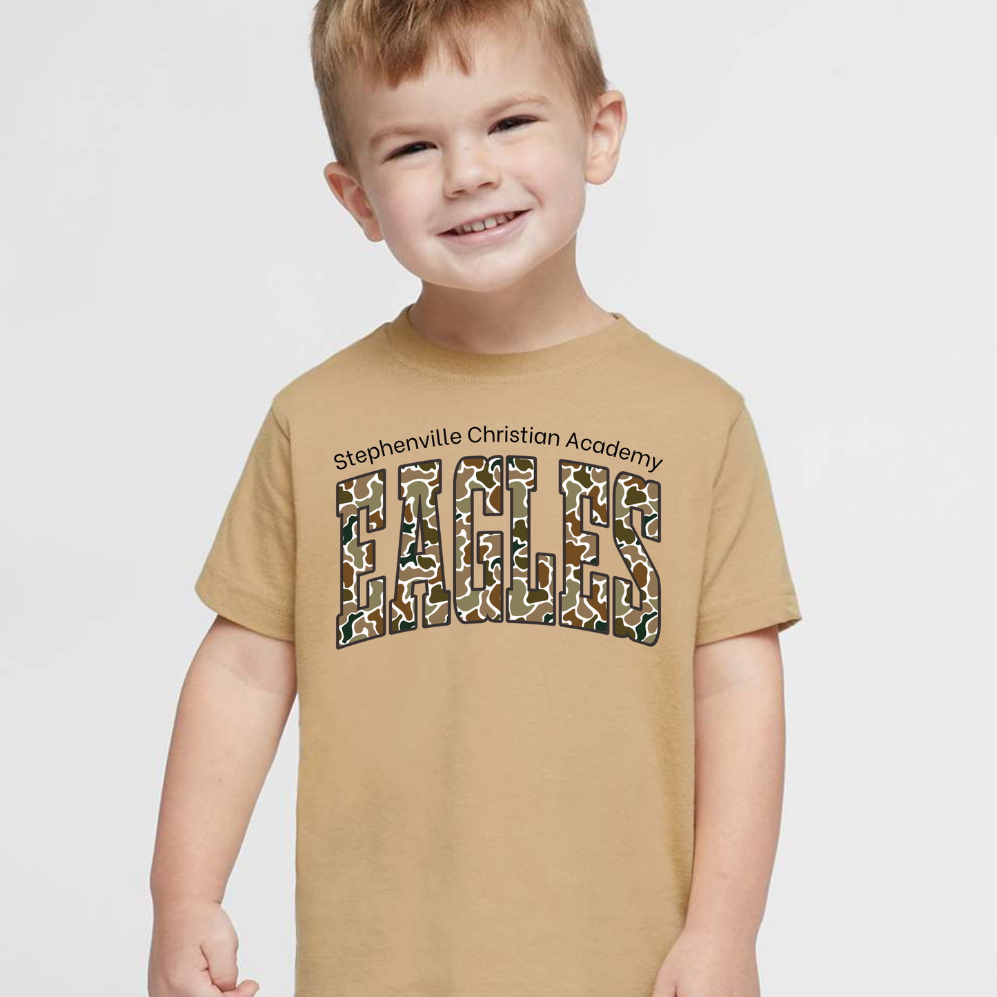 CAMO SCA EAGLES TAN TEE - TODDLER