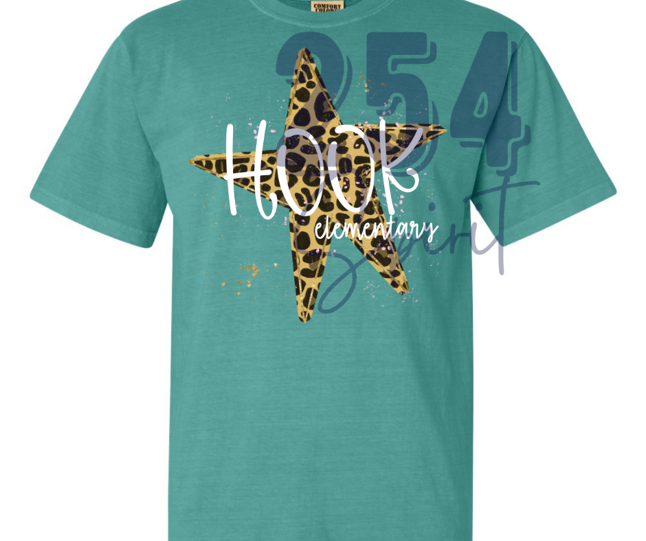 CHEETAH STAR HOOK ELEM. TEE