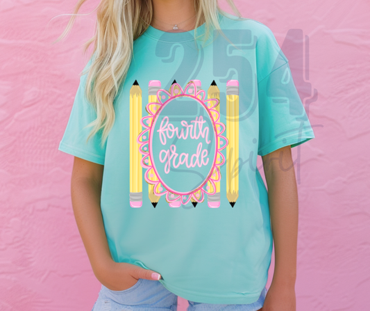 FOURTH GRADE PENCILS TEE