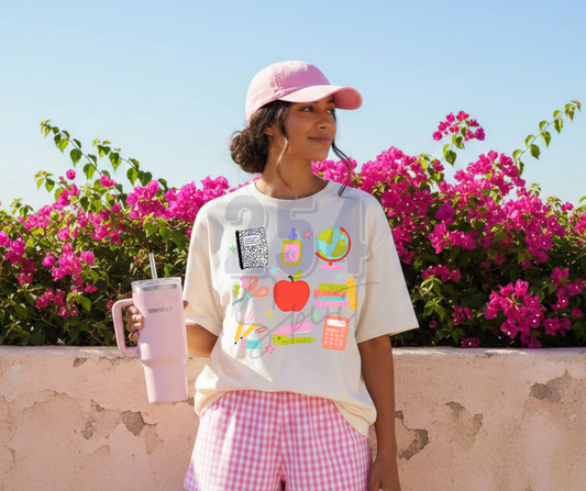 TEACHER THINGS COLLAGE TEE