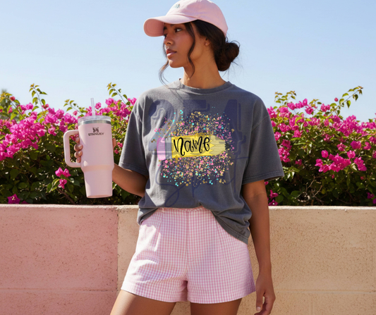 CUSTOM PENCIL SPLATTER TEE
