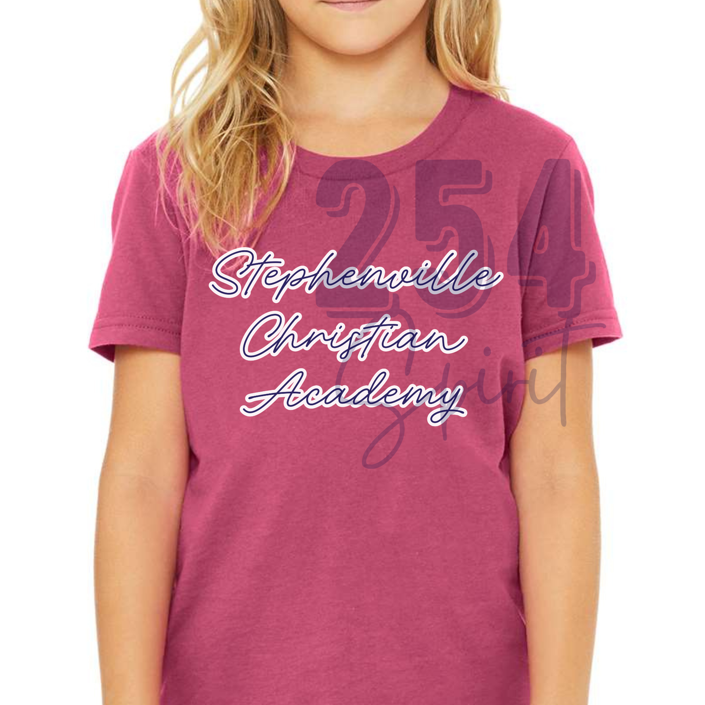 STEPHENVILLE CHRISTIAN ACADEMY SCRIPT BERRY TEE