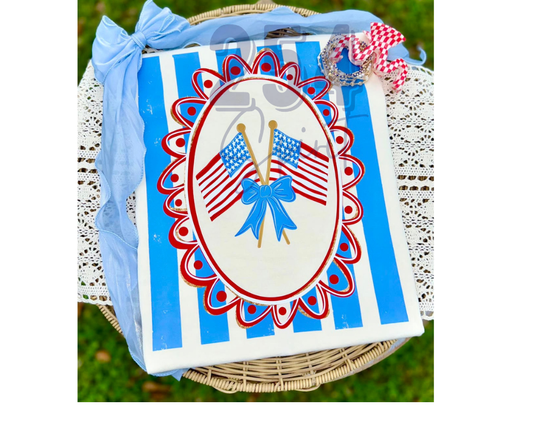 STARS, STRIPES AND BOWS PORTRAIT TEE