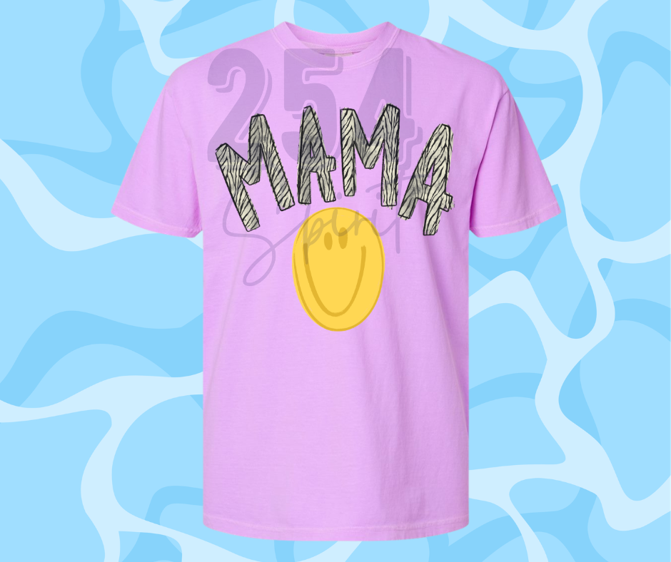 ZEBRA MAMA SMILEY TEE