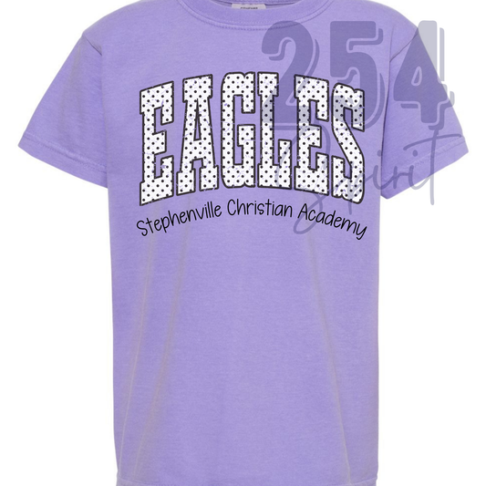 POLKA DOT SCA EAGLES PURPLE TEE