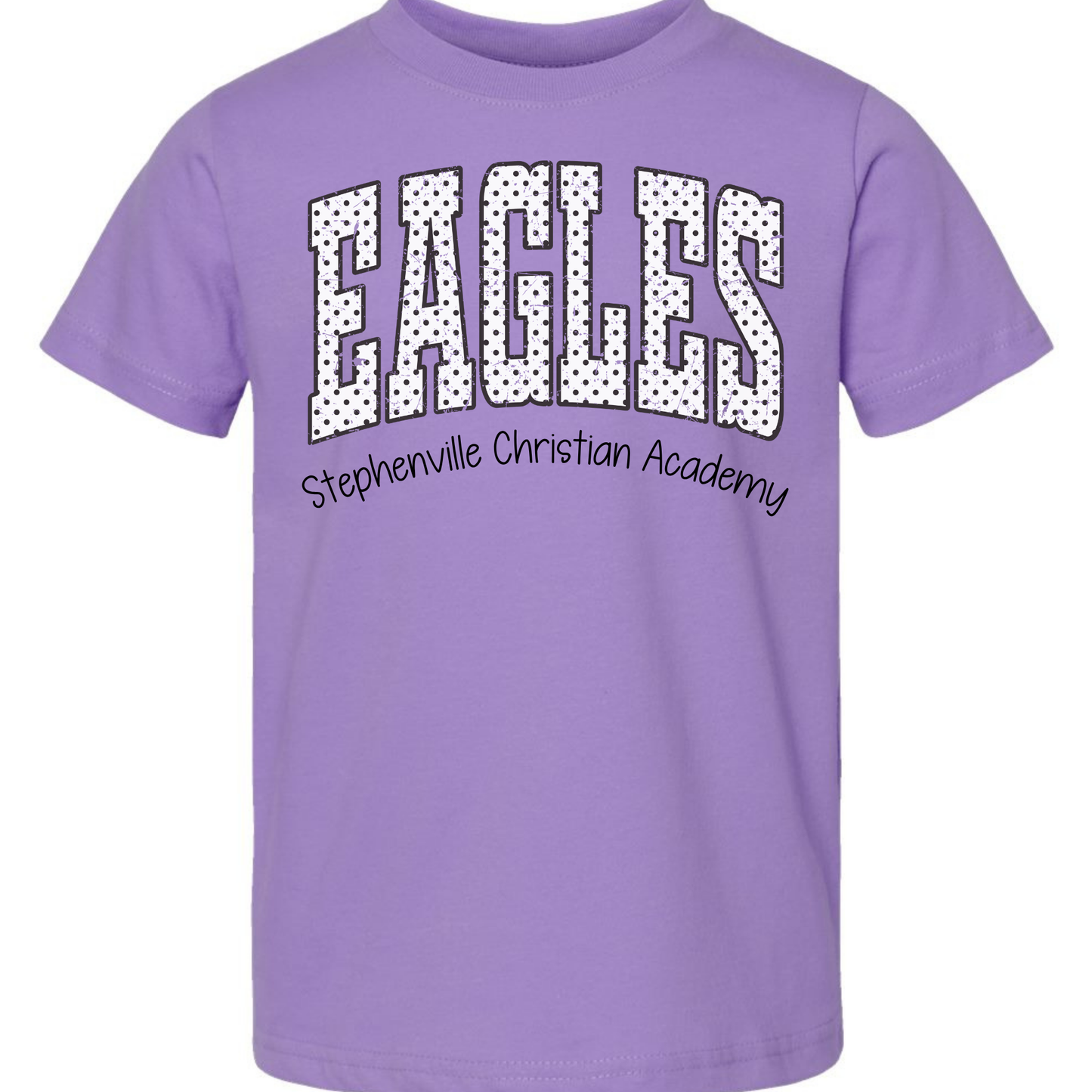 POLKA DOT SCA EAGLES PURPLE TEE - TODDLER