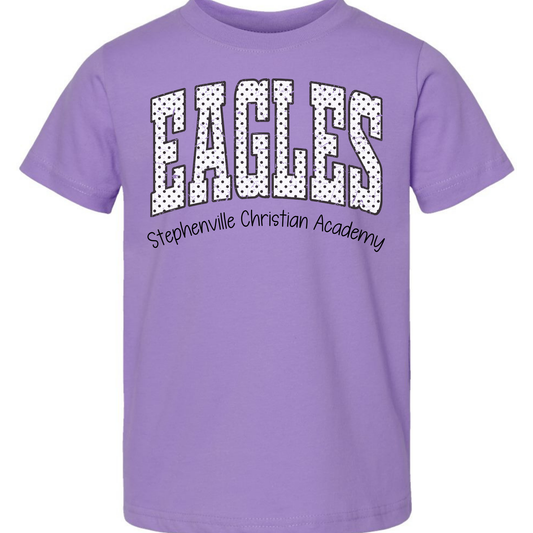 POLKA DOT SCA EAGLES PURPLE TEE - TODDLER