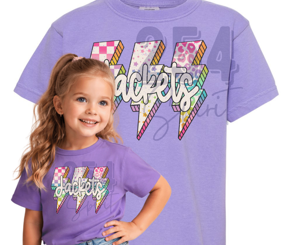 JACKETS LIGHTNING BOLTS TEE