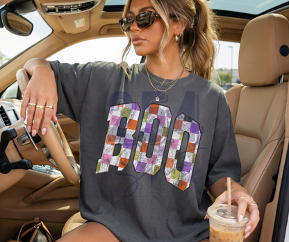 BOO CHECKERED TEE